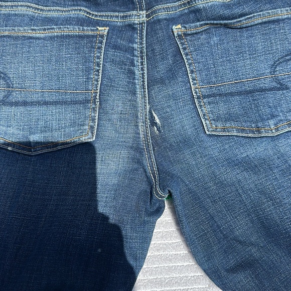American Eagle Outfitters 🦅 Jeans Straight Leg Super Stretch SZ 8 Long Inseam - Picture 8 of 8